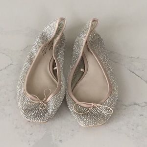 Zara woman gem crusted ballet slippers